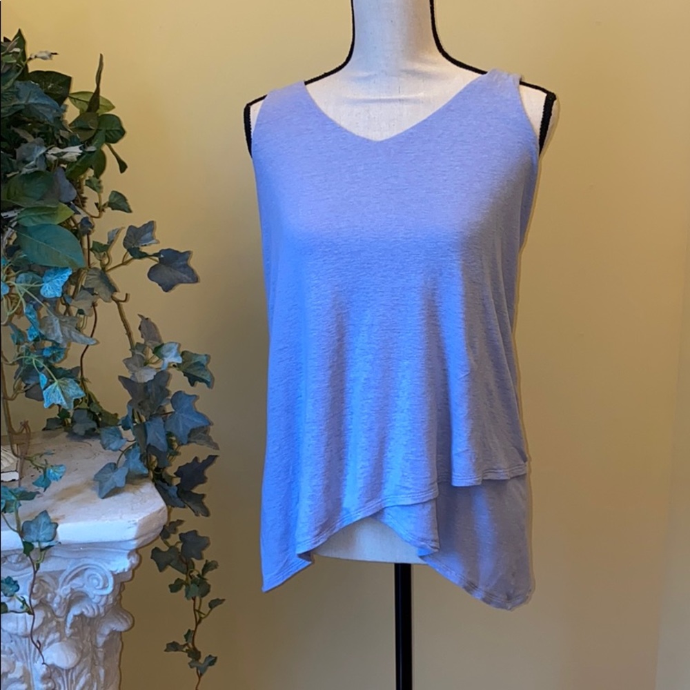 J Jill baby blue layered tank top